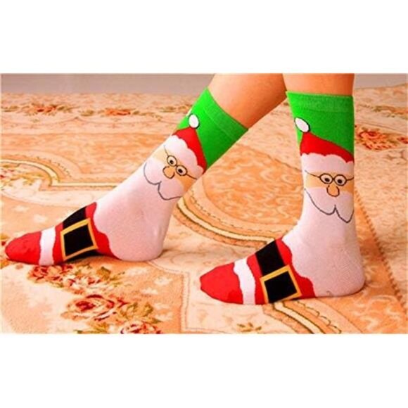 15 Pairs Women's Christmas Socks Gifts for Girls Funny Novelty Colorful‎ Socks - Picture 4 of 7